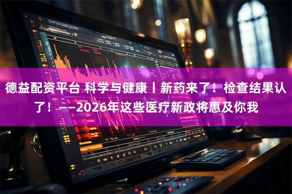 德益配资平台 科学与健康丨新药来了！检查结果认了！——2026年这些医疗新政将惠及你我